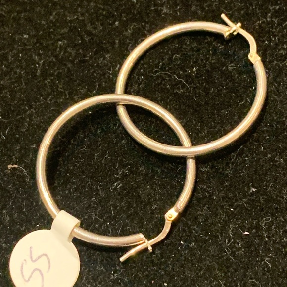 STERLING SILVER HOOPS - Picture 4 of 7